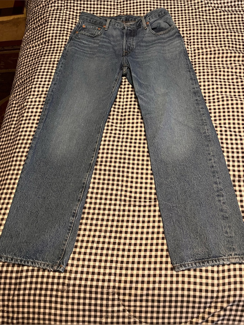 Levi's Men's Straight-Leg Blue Denim Jeans 28x30 button up 501